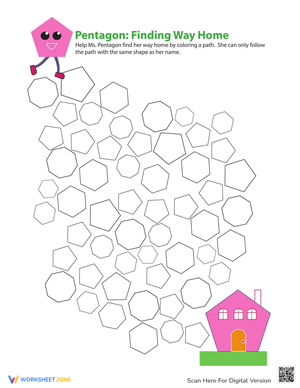 Identifying Pentagons Worksheet