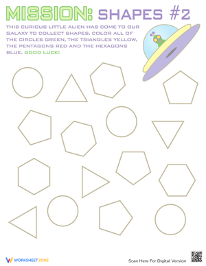 Color Shapes 2 Worksheet