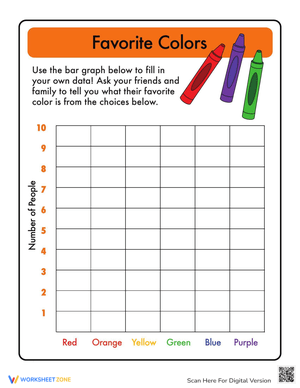 Bar Graph: Favorite Color Worksheet