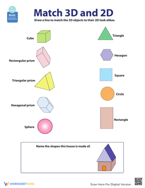 Shape Matchup: 3D and 2D Shapes