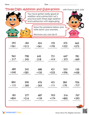 3-Digit Addition and Subtraction