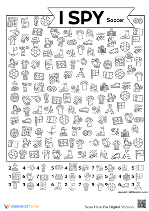 Back to School I Spy Soccer Activity