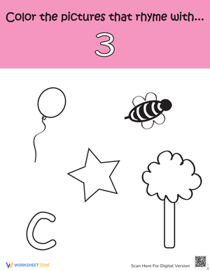 Color the Rhymes with Three