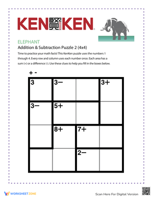 Elephant KenKen® Puzzle