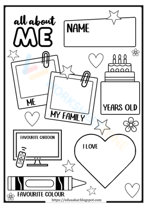 Back to School: All About Me Worksheet