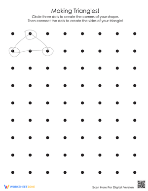 Geometry: Making Triangles Practice