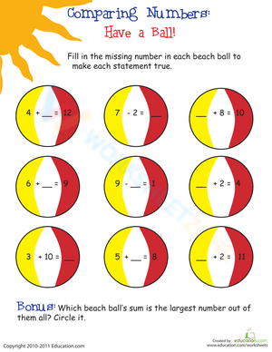 Comparing Numbers with Balls
