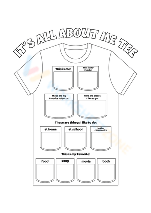 Back to School All About Me Worksheet