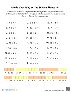 Division Practice Sheet 2 Worksheet