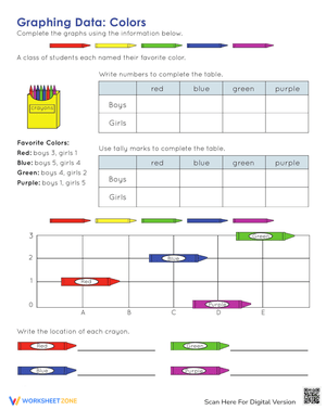 Graphing Favorite Colors Worksheet
