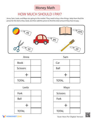 Practice Math with Money Problems
