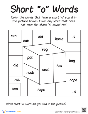 Practice Short O Sounds