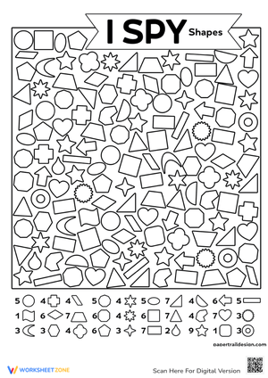 Back to School I Spy Shapes Activity