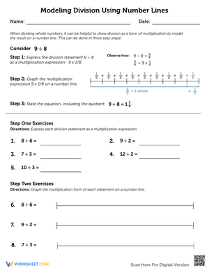 Modeling Division on Number Lines