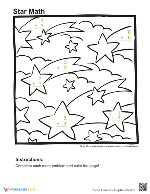Engaging Addition Coloring Page