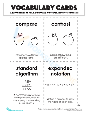 Compare & Contrast Addition Strategies