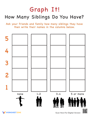 Graph It: Siblings Data Graphing Worksheet