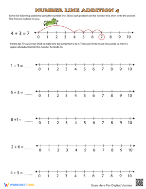 Addition Using a Number Line