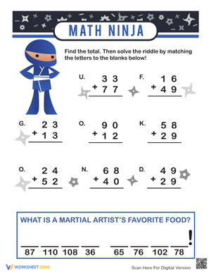 Riddle Me Ninja Addition