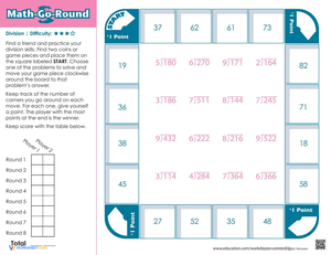 Math-Go-Round: Division (Hard)
