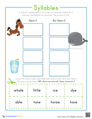 Identifying Silent E Syllables
