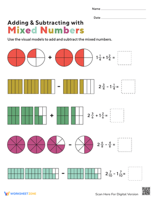 Adding and Subtracting Mixed Numbers