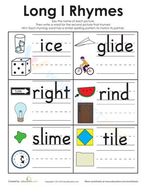 Learning Long Vowels: I Rhymes