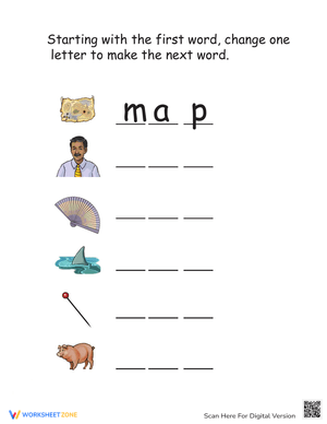 Practice With Word Changer Activity