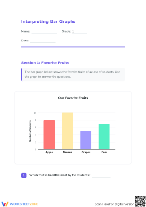 Printable Grade 2 Bar Graph Worksheet | Essential Math