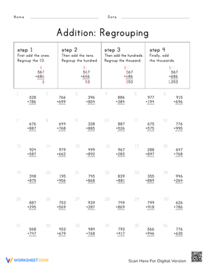 Addition with Regrouping