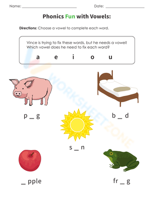 Vince's Vowels: Practice Identifying Vowels
