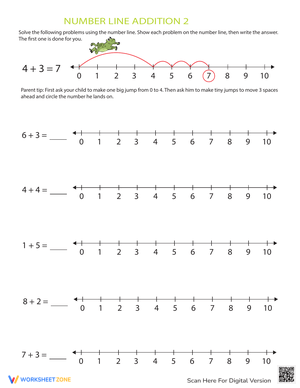 Number Line Addition Practice