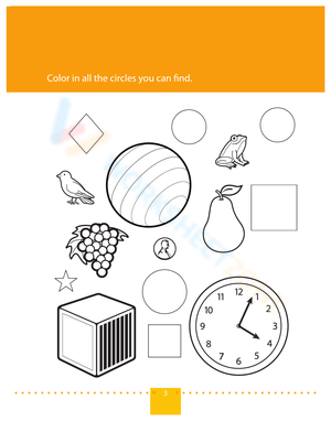 Color the Circles: Shape Recognition Worksheet