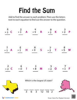 Find the Sum Addition Practice