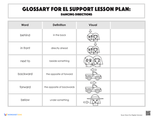 Glossary: Dancing Directions