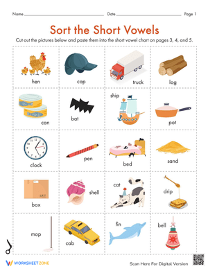 Sort the Short Vowels