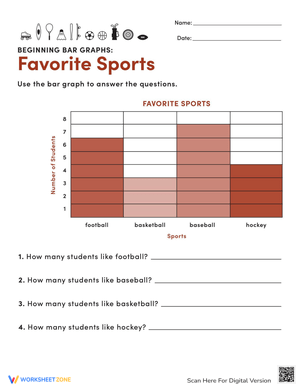 Beginning Bar Graphs: Favorite Sport