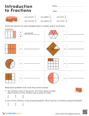 Fraction Fundamentals - Identify Fractions