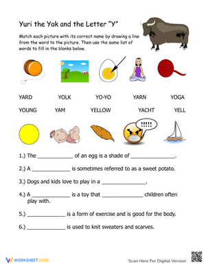 Words that Begin with Y