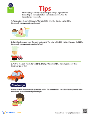 Money Math Calculate Tips