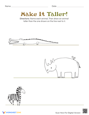 Make It Taller: Measurement Worksheet
