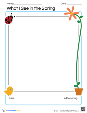 What I See in the Spring Worksheet