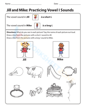Jill and Mike: Reading Comprehension Worksheet