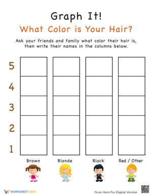 Graph It: Hair Graphing Worksheet