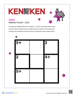 KenKen Puzzle®: Zebra