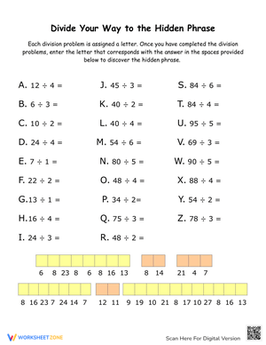 Fun With Division: Find the Hidden Phrase