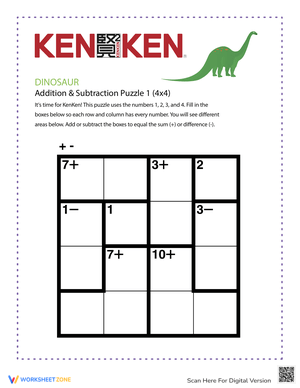 KenKen: Dinosaur