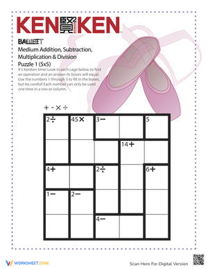 Ballet KenKen Puzzle