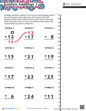 Addition Practice Flower Power