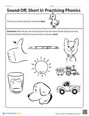 Sound Off, Short U: Practicing Phonics
